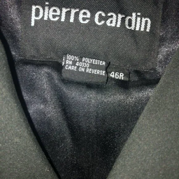 Men's  Black Pierre Cardin Trench Coat - Picture 5 of 5